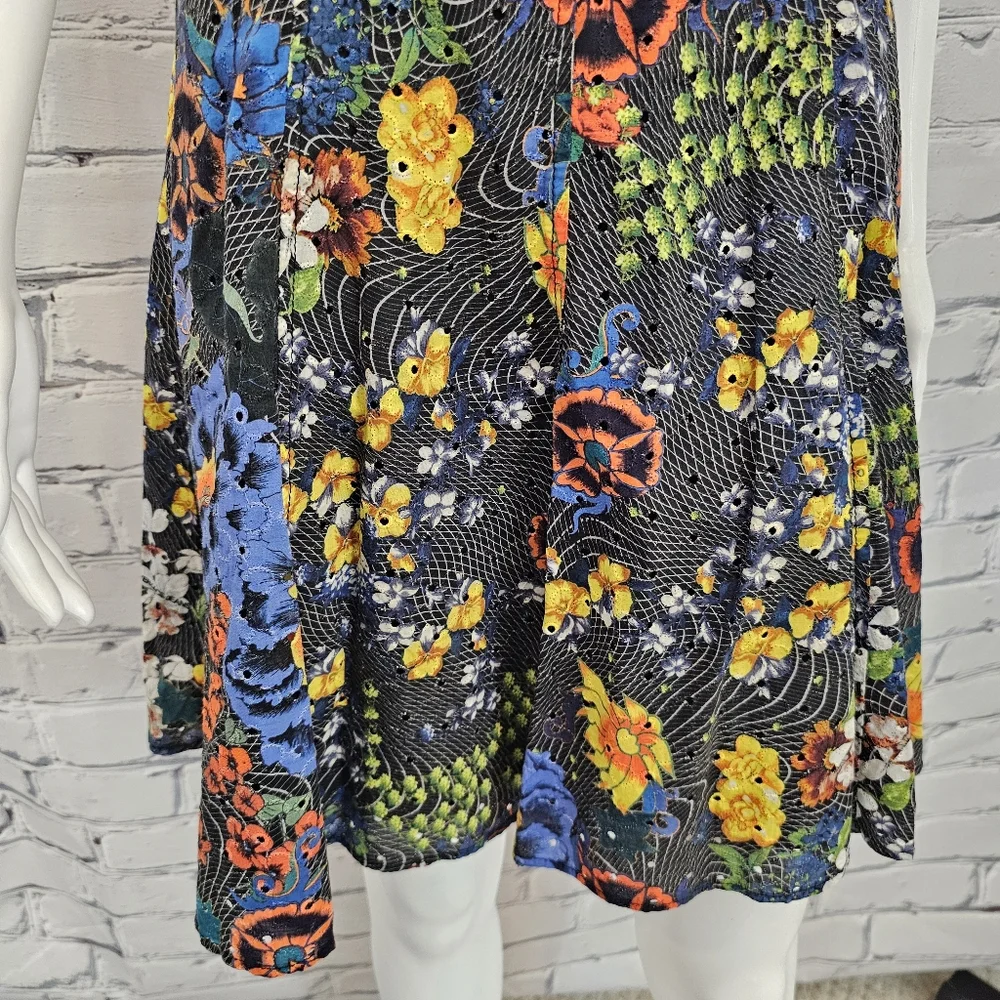 Versace Jeans Floral Eyelet Mini Dress - Picture 5 of 10